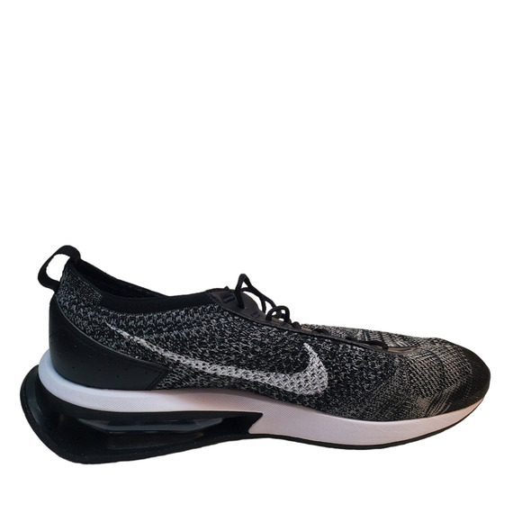 Nike Mens Shoes Air Max Flyknit Racer Athletic Sneakers Black White - Picture 3 of 10